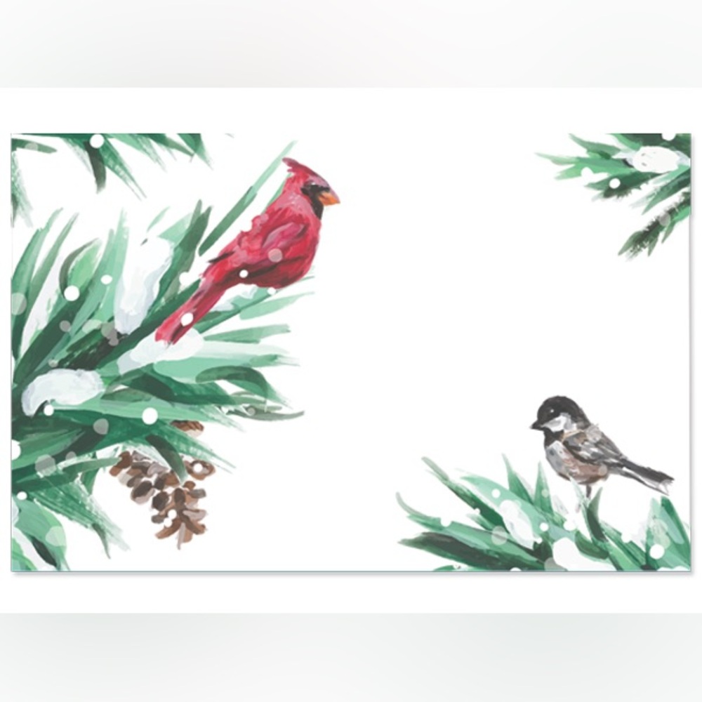 Winter Cardinal Enclosure Card 3.5x2.25" Pack of 50
